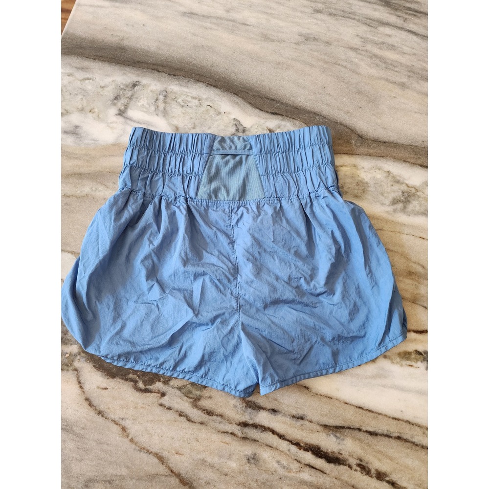 Free People FP Movement The Way Home Shorts Blue High Rise Smocked Medium